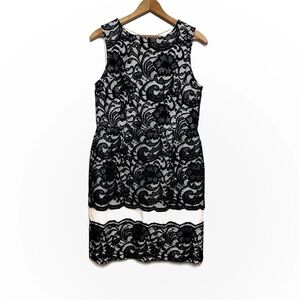 The Limited Lace Sheath Dress Black White Formal Wedding Event Size 10 NWT $108